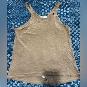OZMA Silk Top in Warm Tan